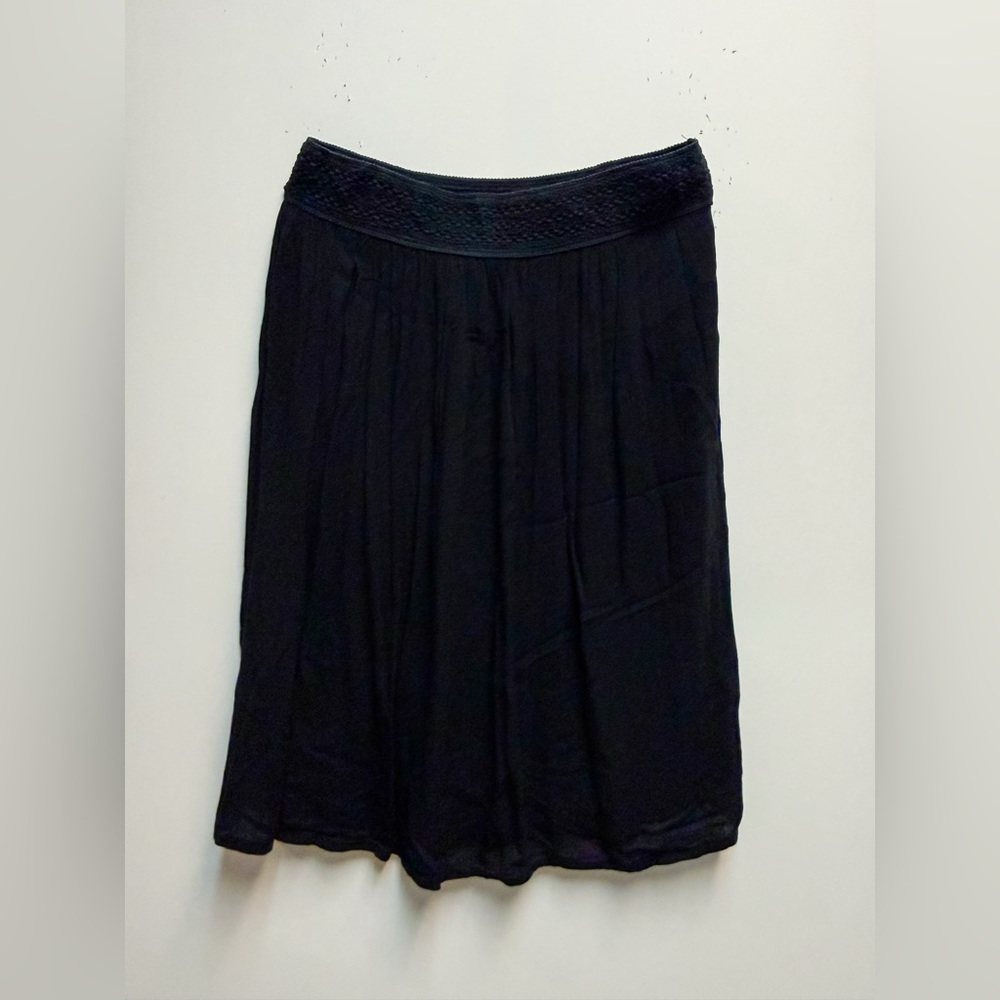 Black Bohemian Midi Skirt